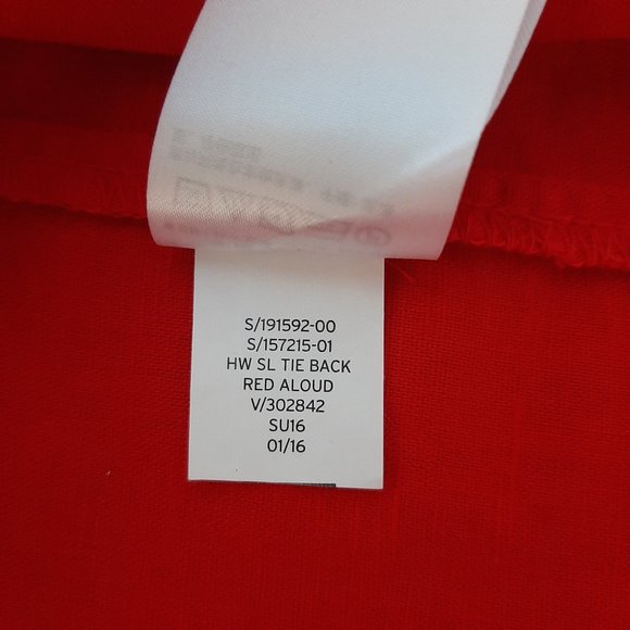 Gap Linen Blend Red Dress w/Cutout Back - Picture 12 of 12